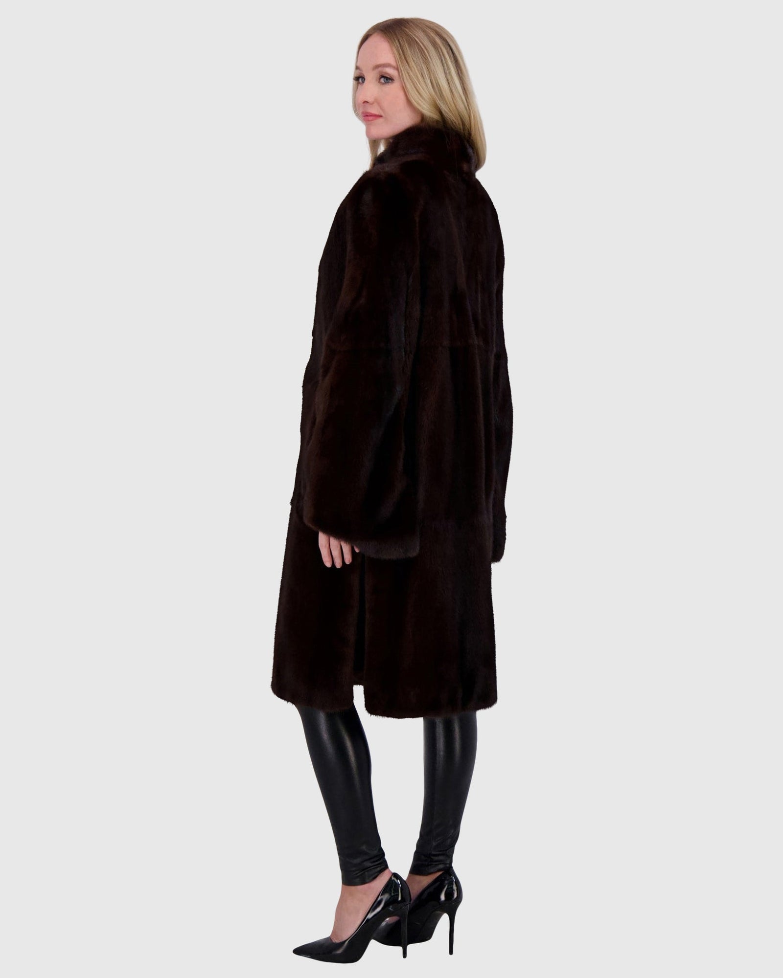 Mink Short Coat | Mahogany (V2)