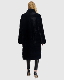 Mink Short Coat | Navy