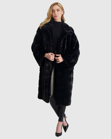 Mink Short Coat | Navy