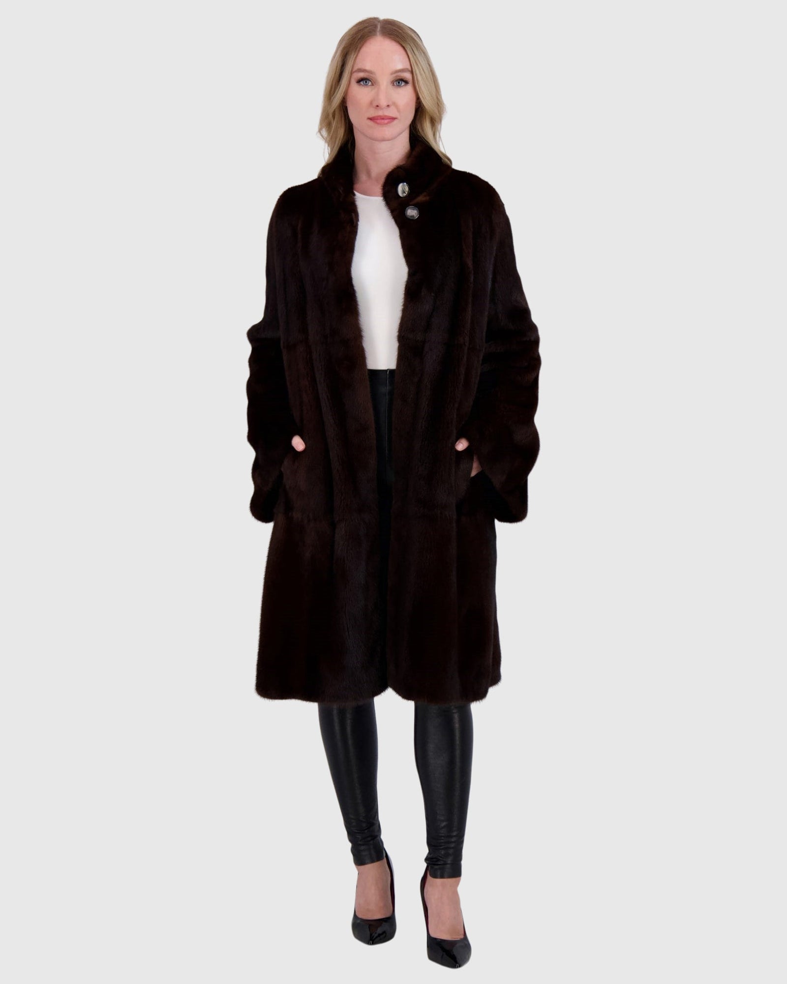 Mink Short Coat | Mahogany (V2)
