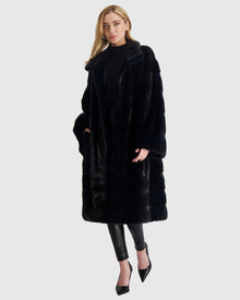 Mink Short Coat | Navy