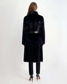 Mink Short Coat With Leather Belt | Women | Blackglama