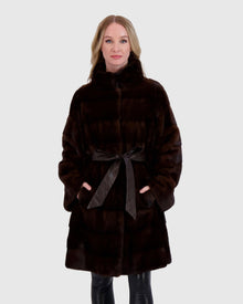 Mink Stroller With Leather Belt | Mahogany (V2)