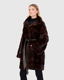 Mink Stroller With Leather Belt | Mahogany (V1)