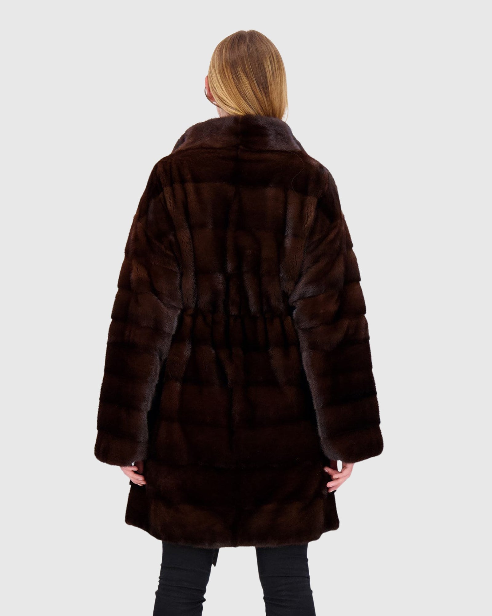 Mink Stroller With Leather Belt | Mahogany (V1)