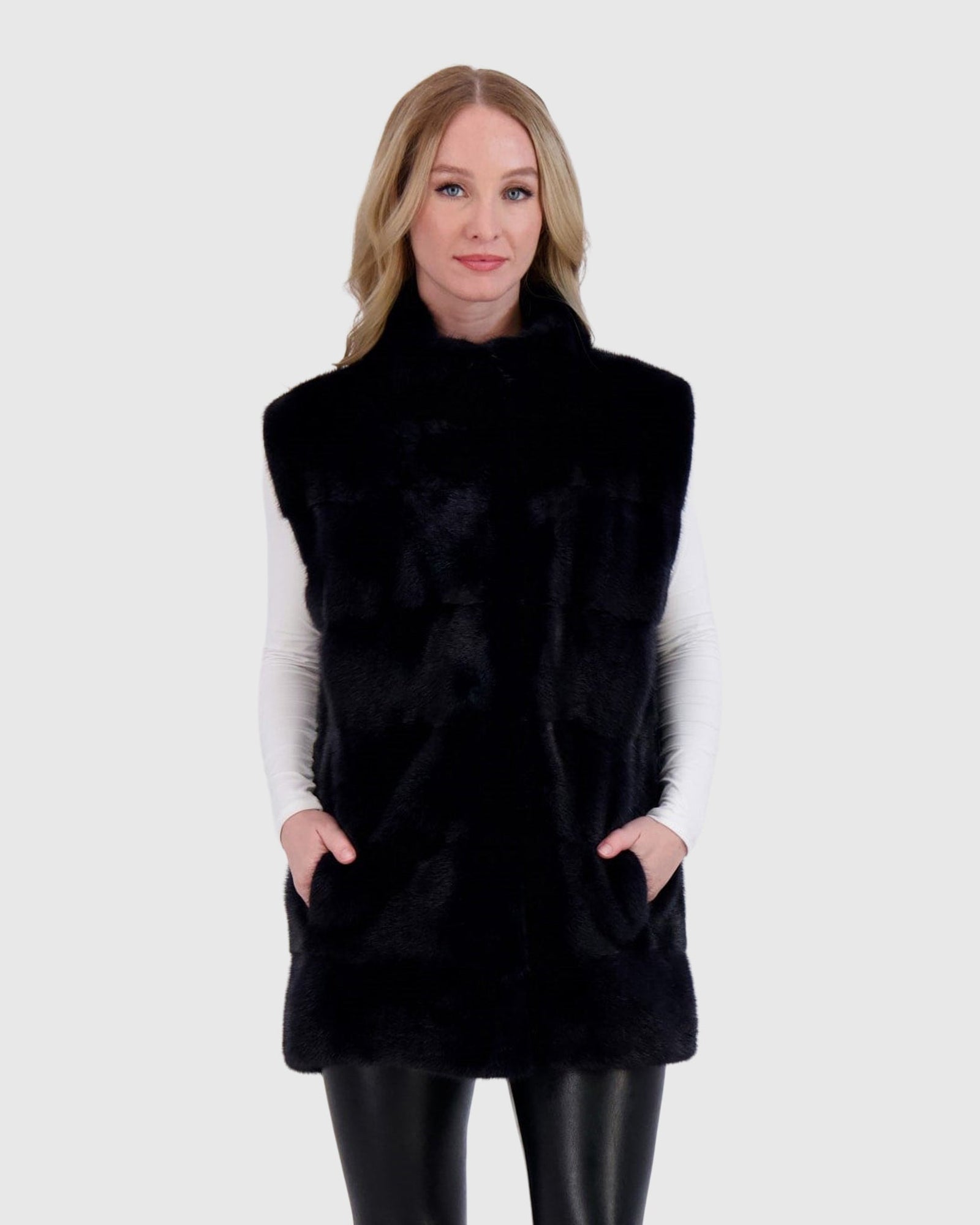 Mink Vest | Navy