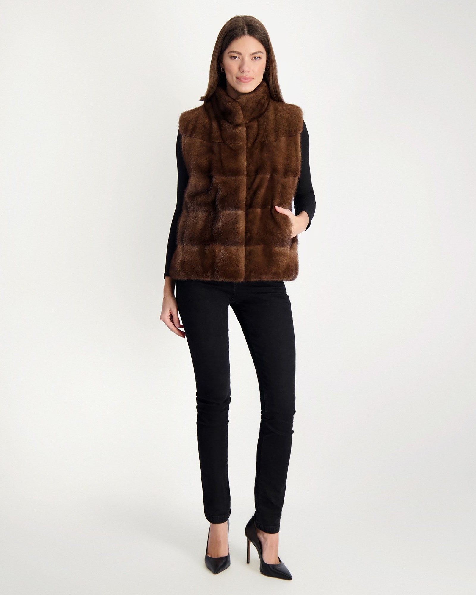 Mink Vest | Women | Brown (V1)