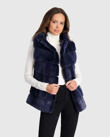 Mink Vest | Blue Jean