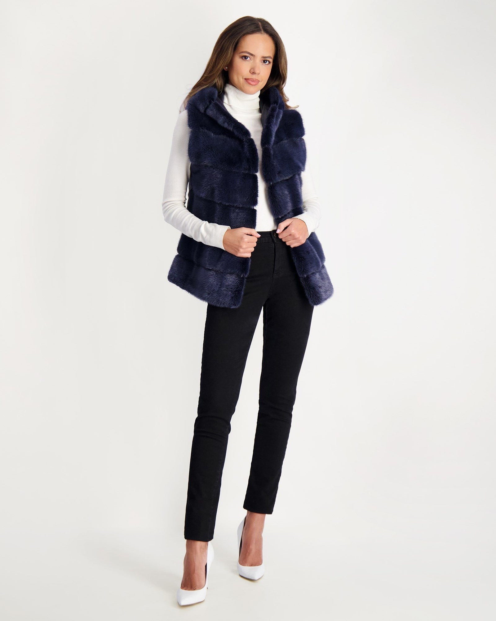 Mink Vest | Women | Blue Jean