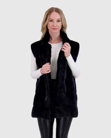 Mink Vest | Navy