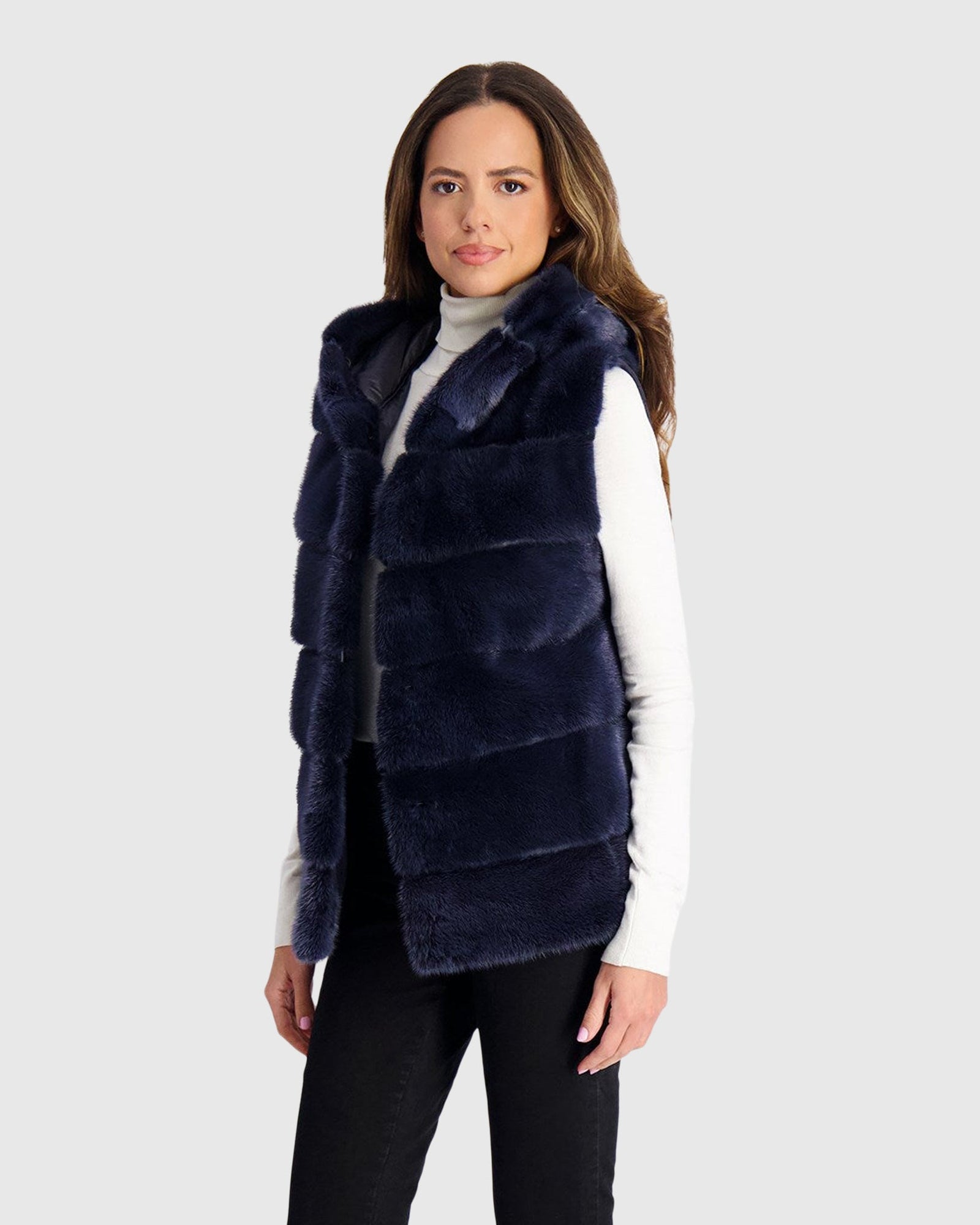 Mink Vest | Blue Jean