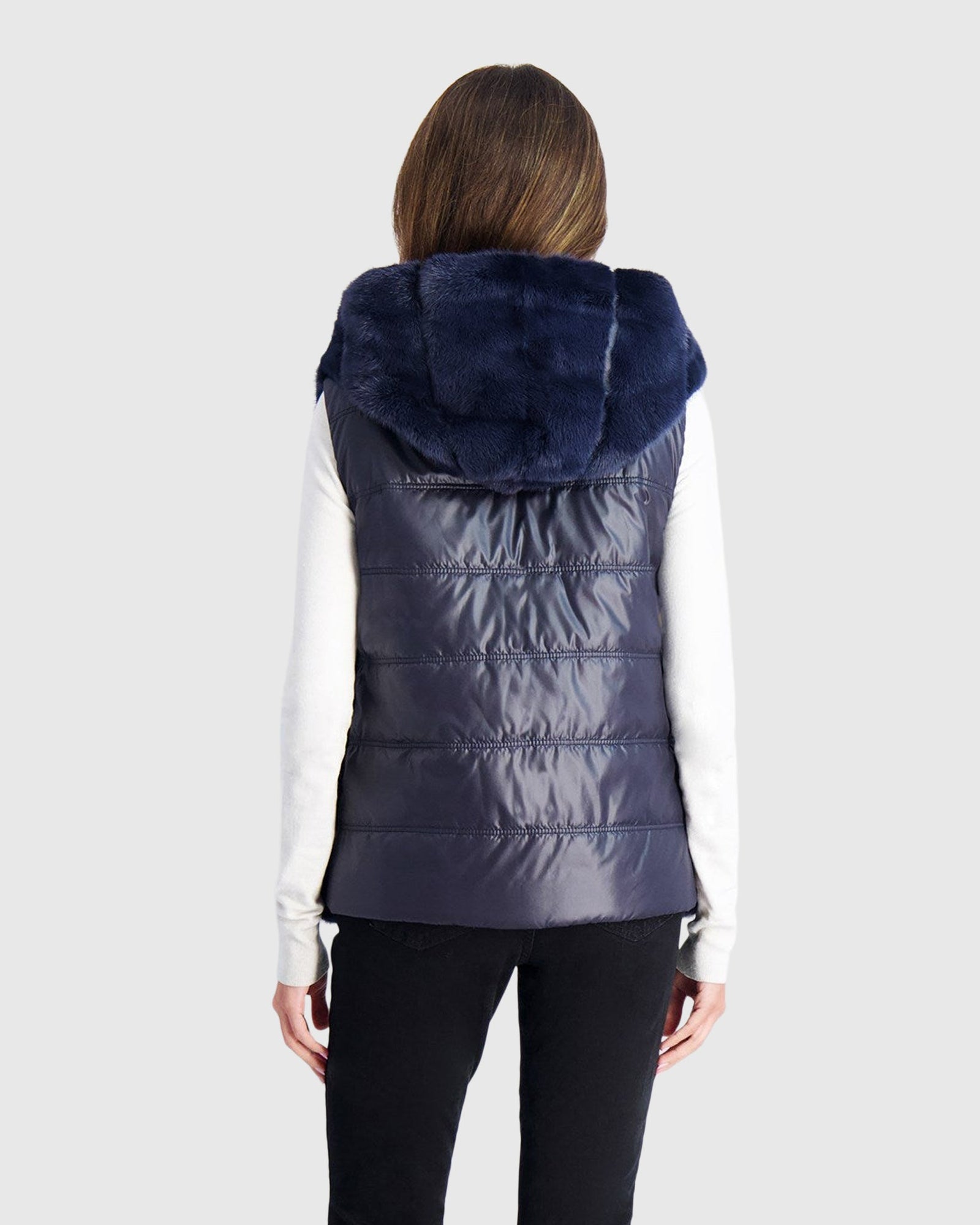 Mink Vest | Blue Jean