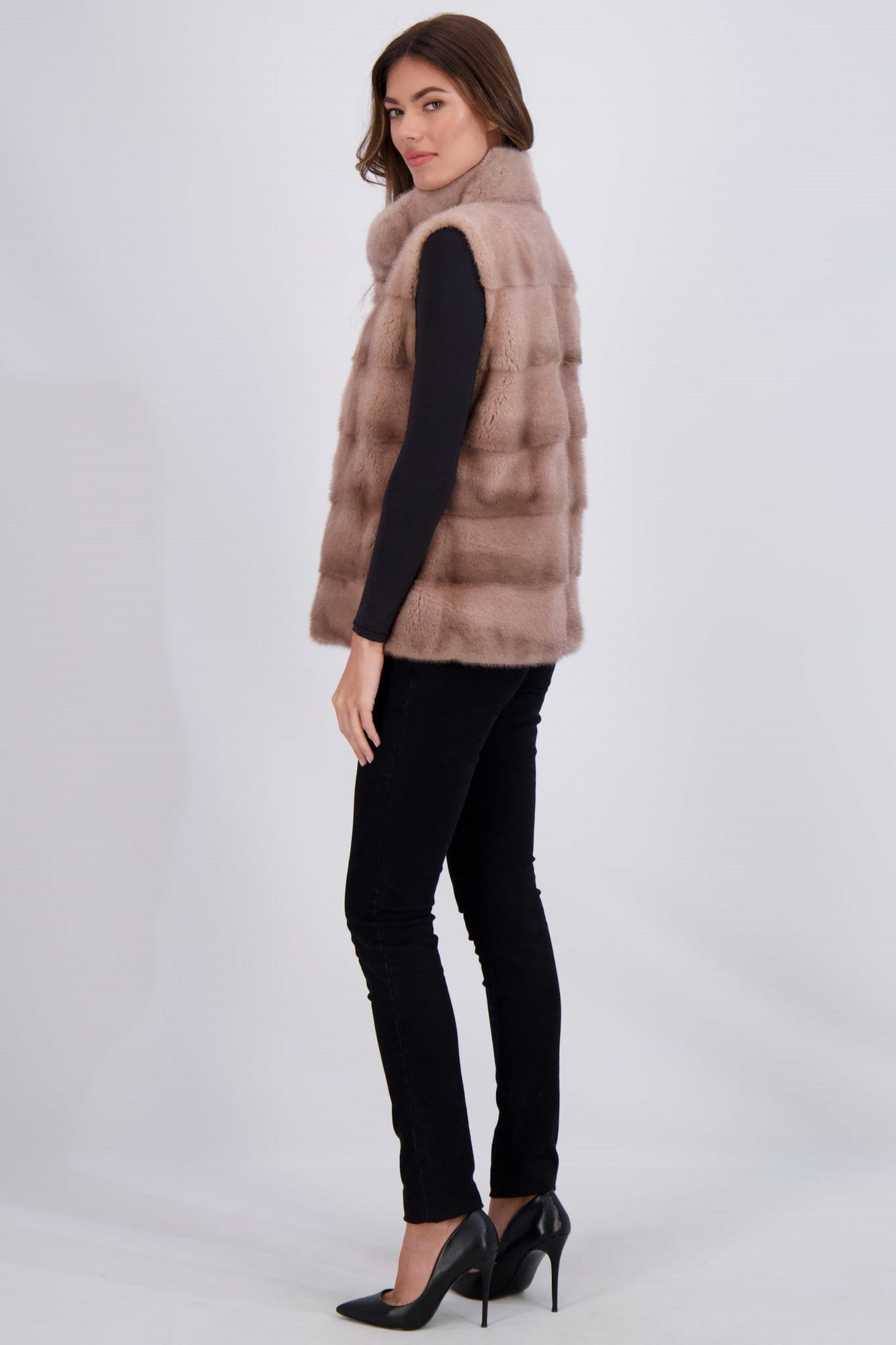 Mink Vest | Women | Gray