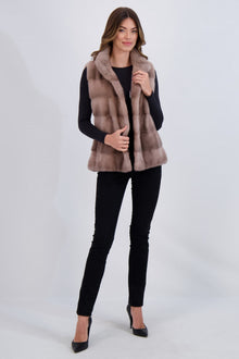 Mink Vest | Women | Smoky Rose