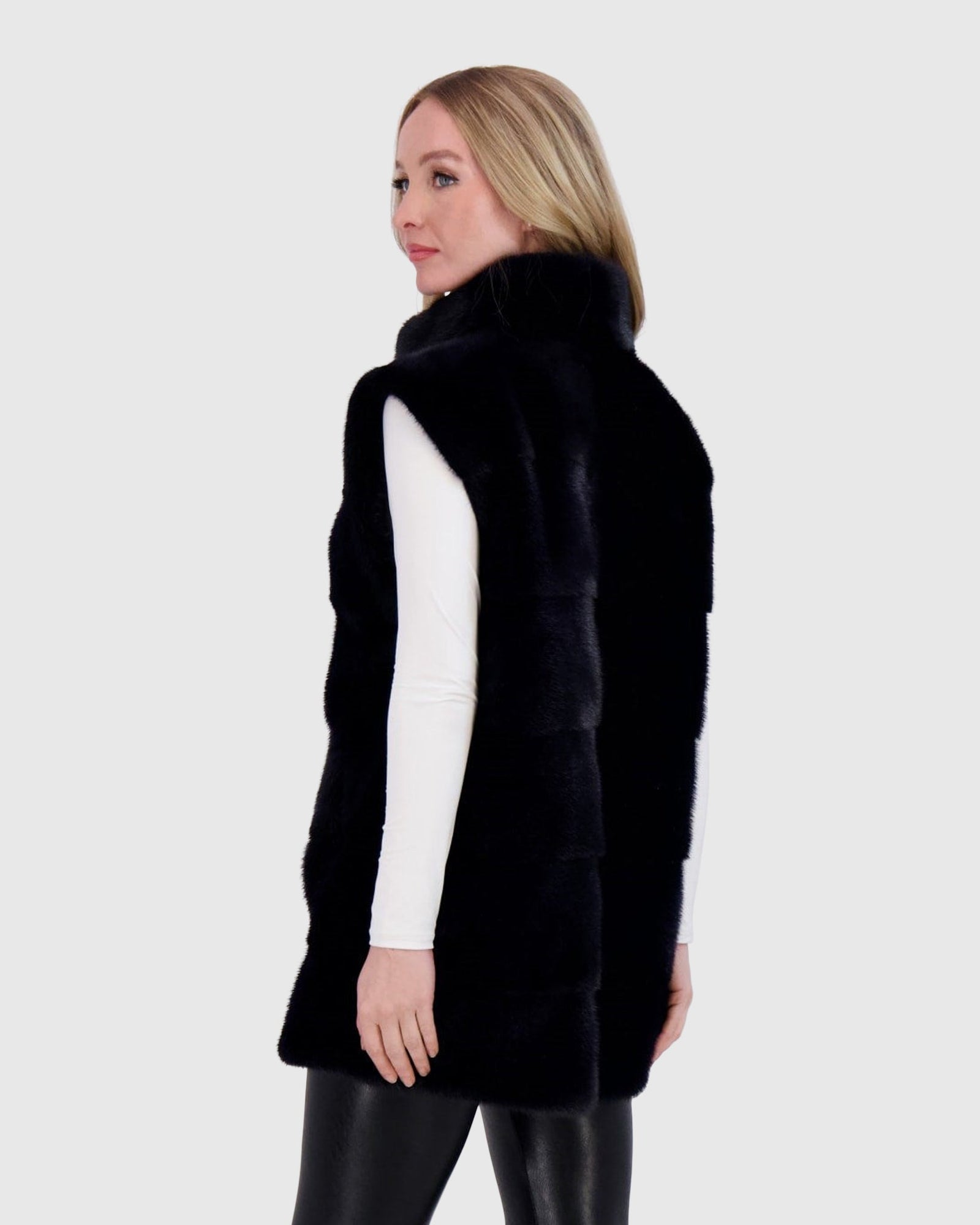 Mink Vest | Navy