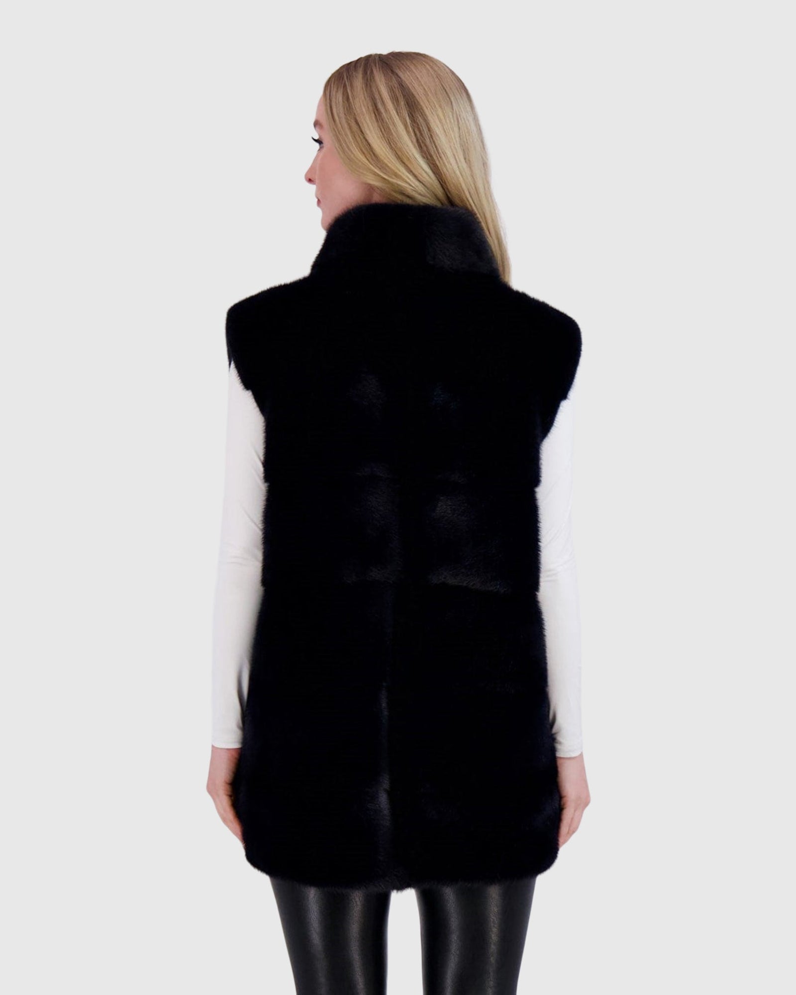 Mink Vest | Navy