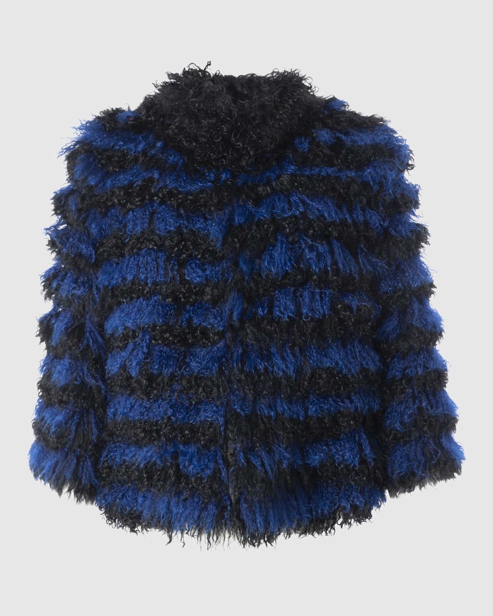 Mongolian (Tg) Shearling Lamb Jacket | Blue/Black