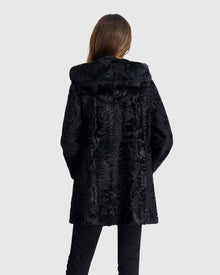 Persian Parka With Mink Trim | Black