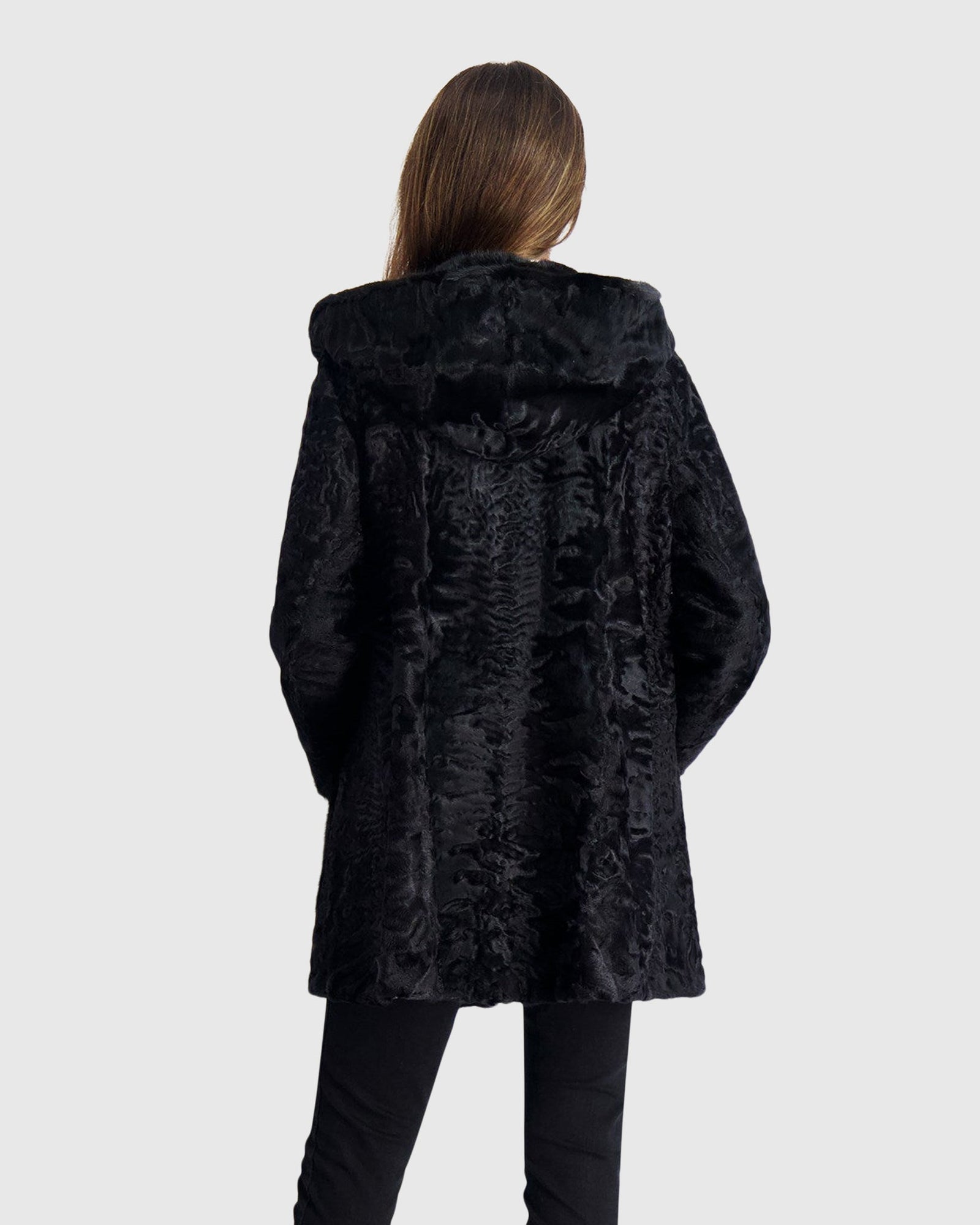 Persian Parka With Mink Trim | Black