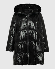 Quilted Parka With Select Shearling Lamb Hood Trim | Black