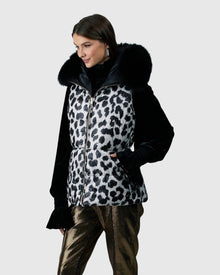 Reversible Après-Ski Vest With Detachable Fox Hood Trim | Snow Lprd/Black