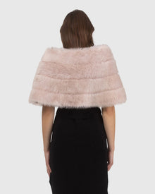 Reversible Merinillo Shearling Lamb Cape | Blush/Blush