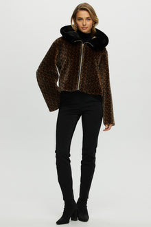 Reversible Merino Shearling Lamb Jacket | Women | Brown x Black Insignia