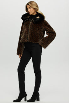 Reversible Merino Shearling Lamb Jacket | Women | Brown x Black Insignia