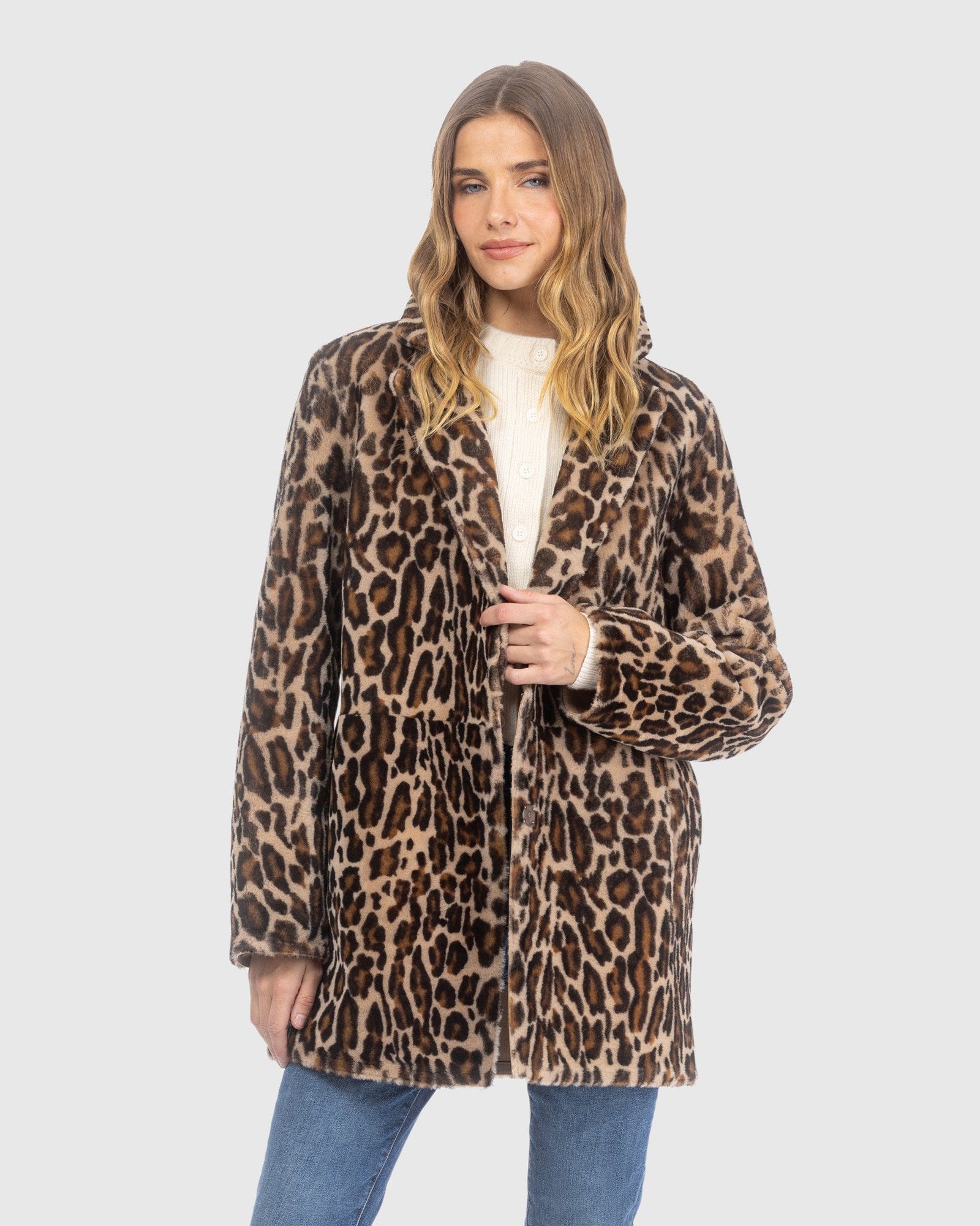 Reversible Merino Shearling Lamb Stroller | Animal Print