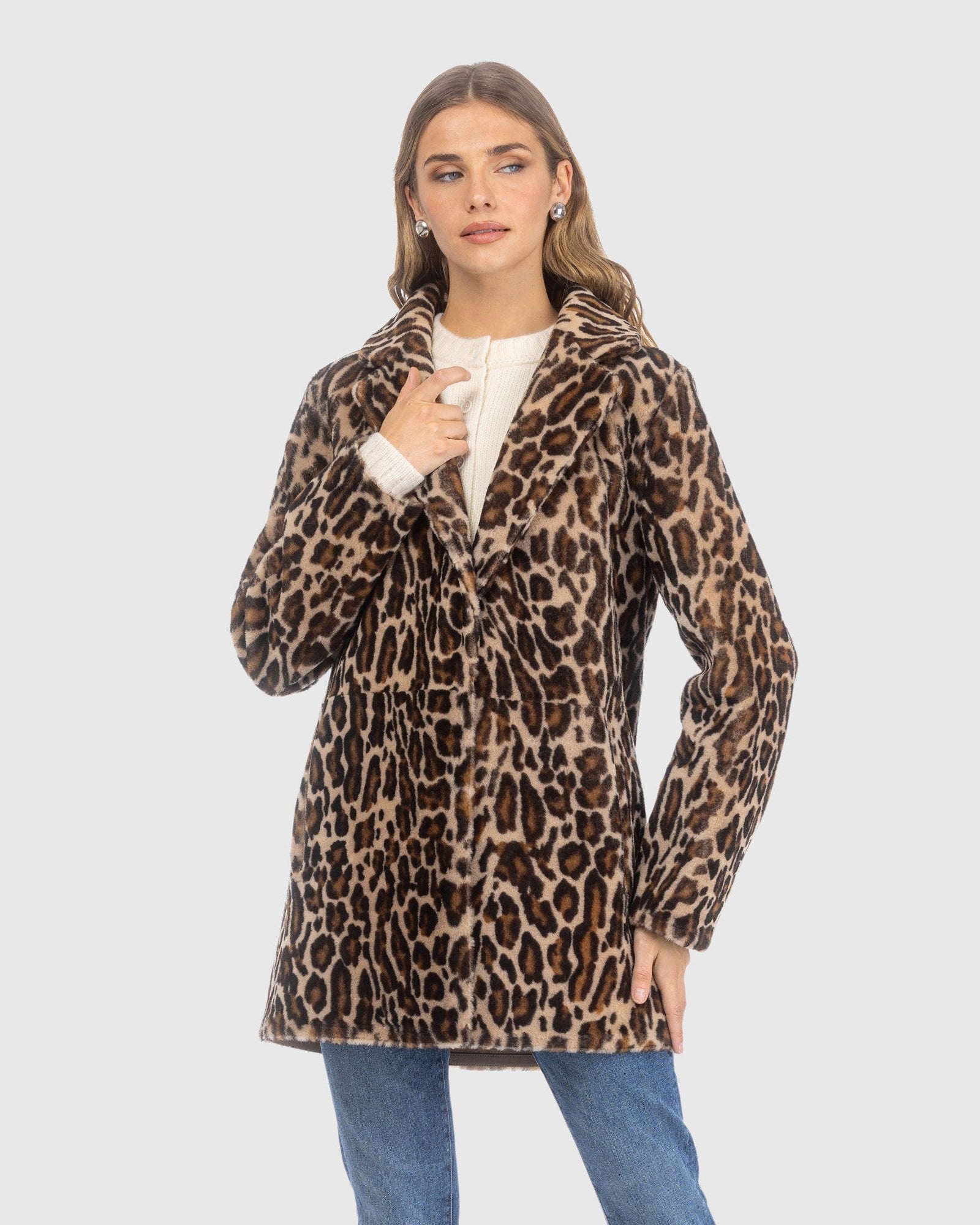 Reversible Merino Shearling Lamb Stroller | Animal Print