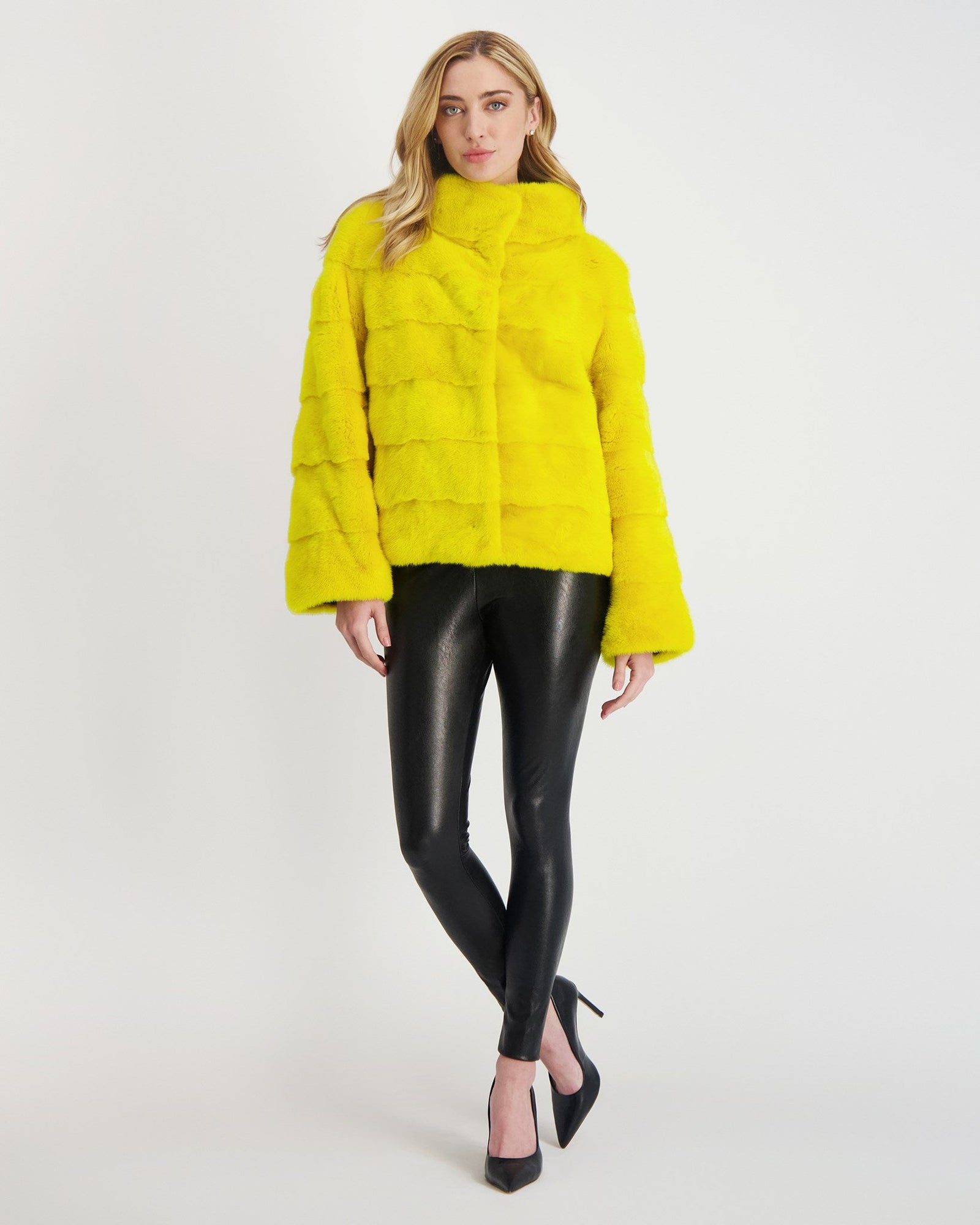 Reversible Mink Jacket | Lemon