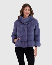 Reversible Mink Jacket | Lapis