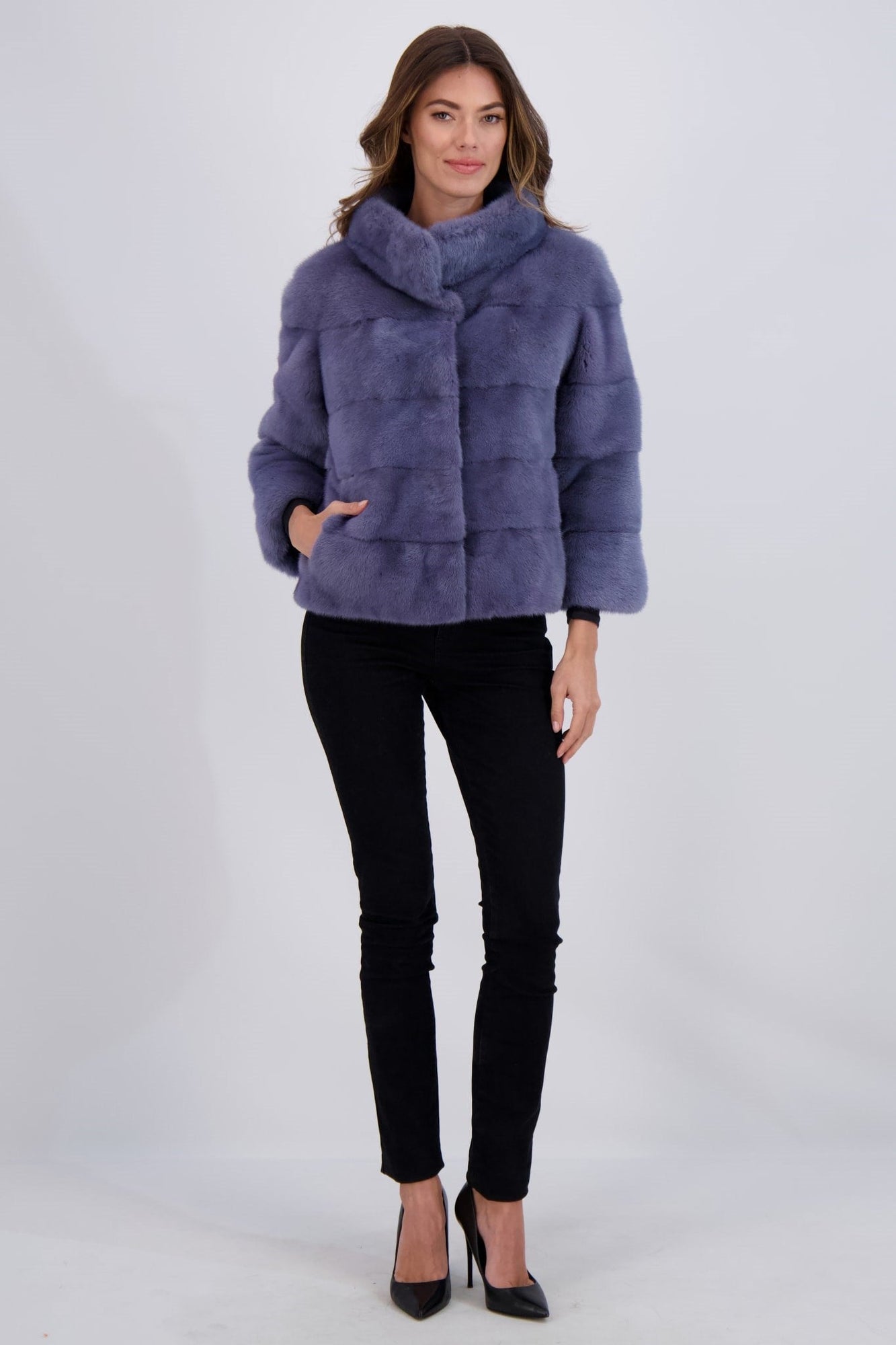 Reversible Mink Jacket | Women | Lapis