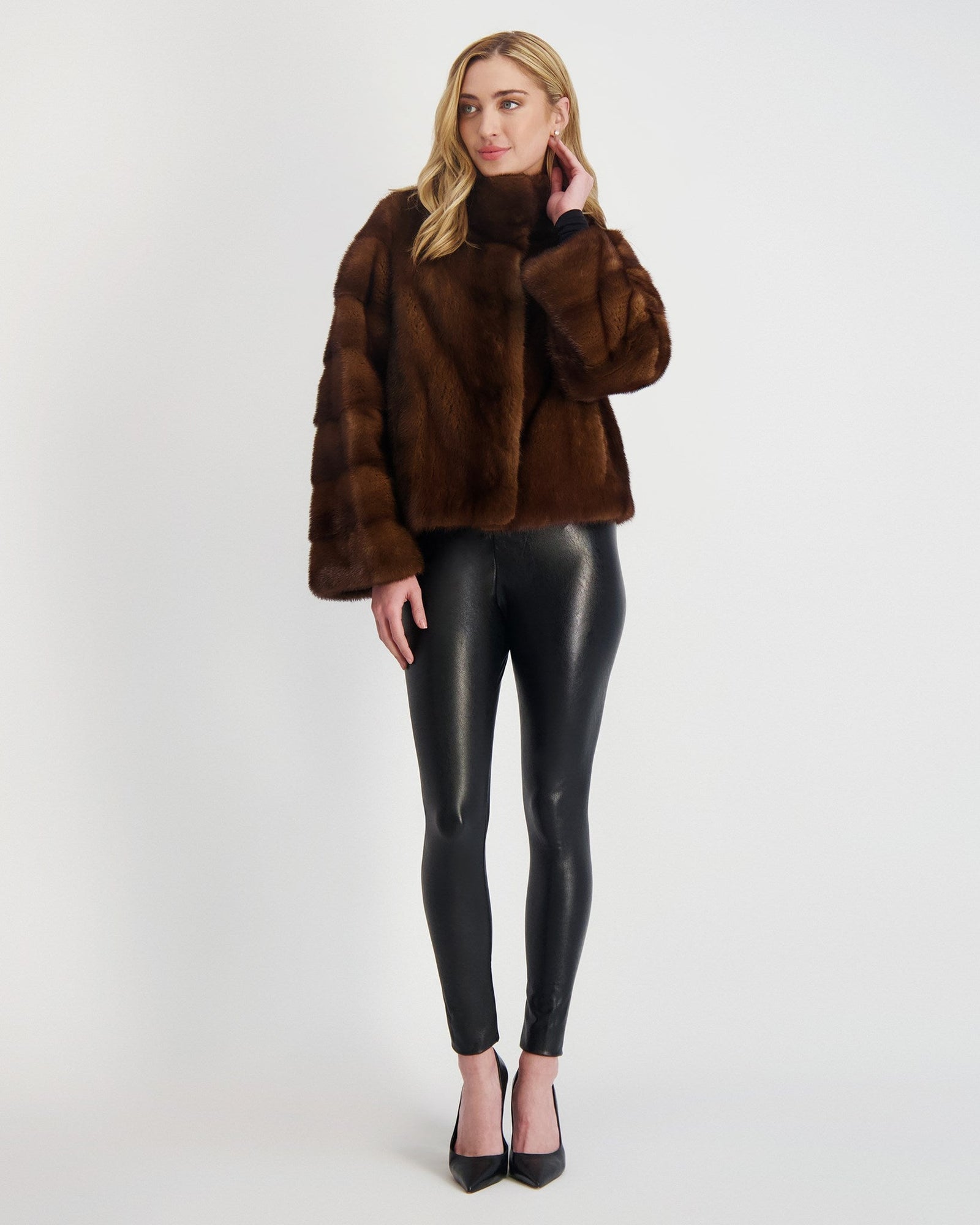 Reversible Mink Jacket | Women | Scanbrown (V1)