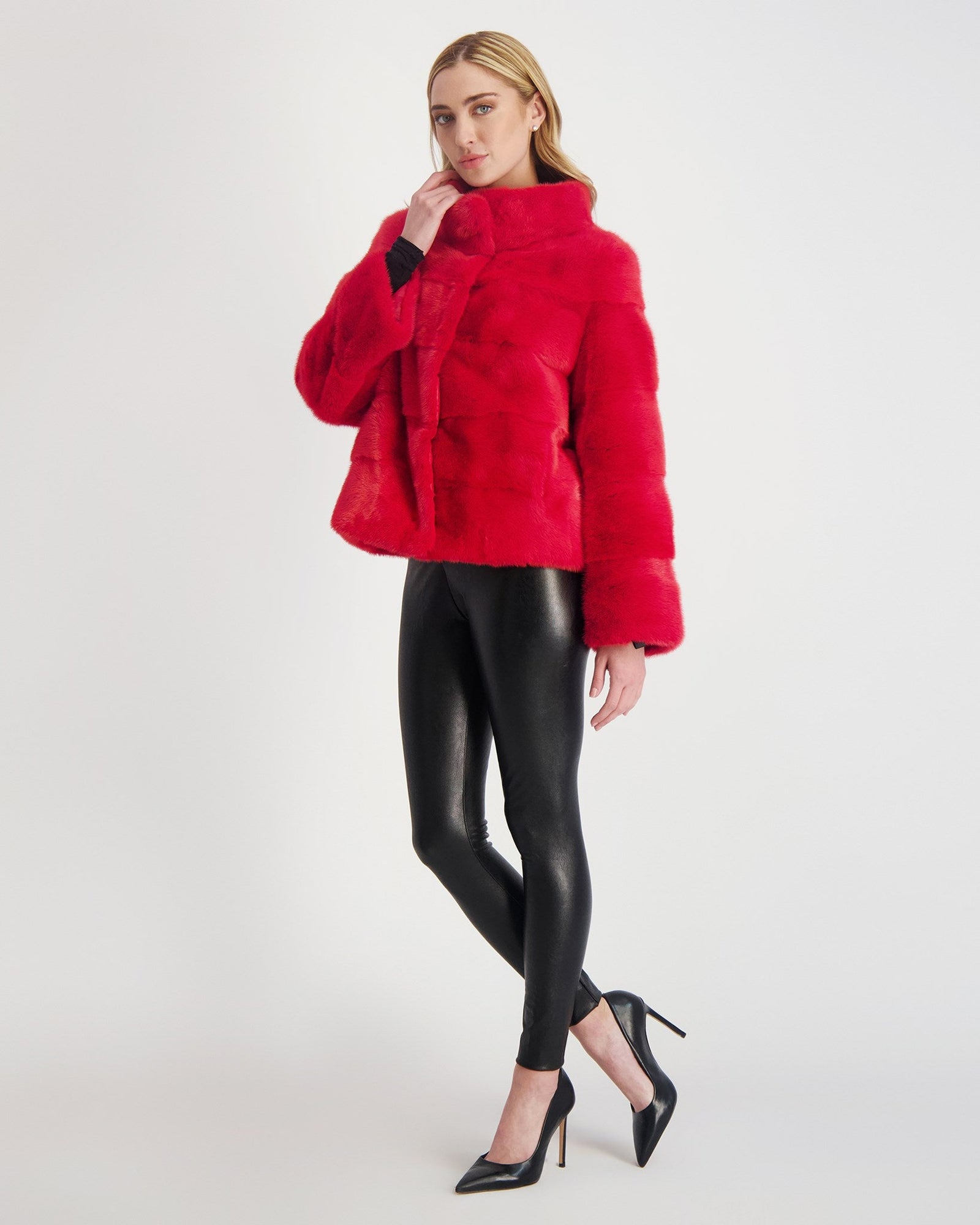 Reversible Mink Jacket | Women | Royal Red