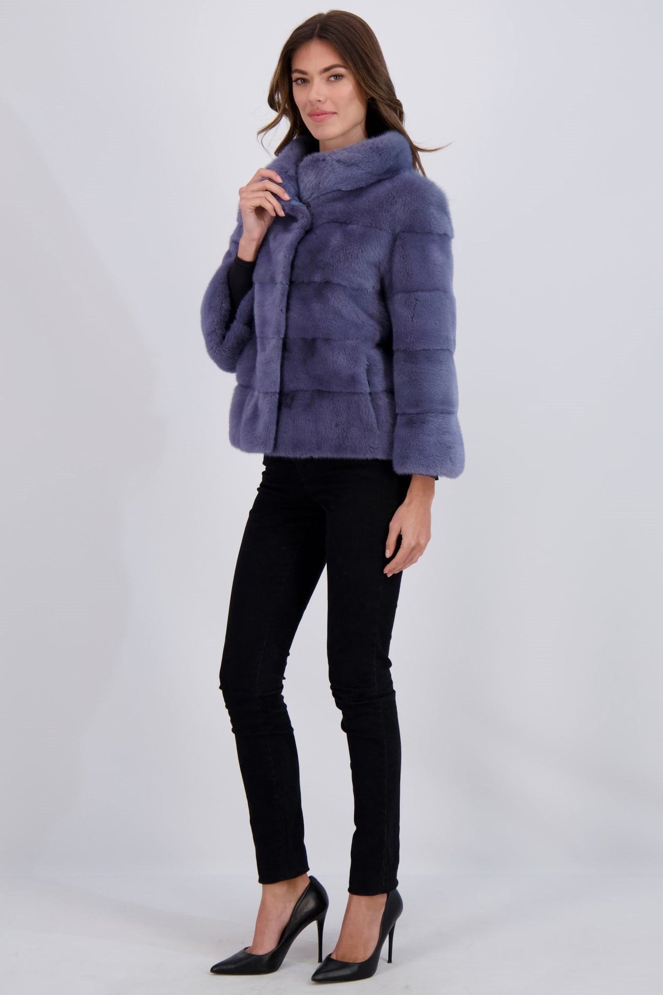 Reversible Mink Jacket | Women | Lapis