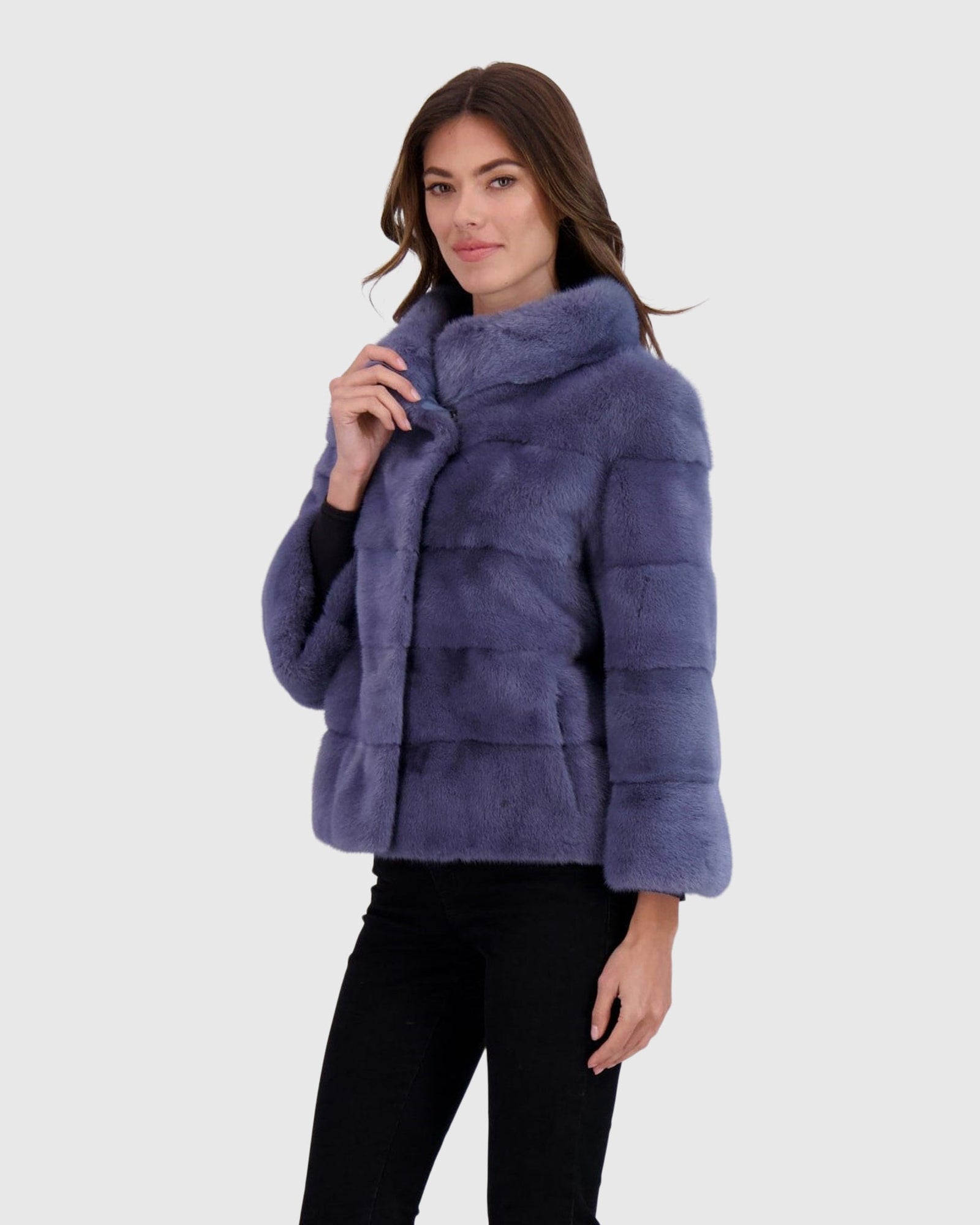 Reversible Mink Jacket | Lapis