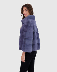 Reversible Mink Jacket | Lapis