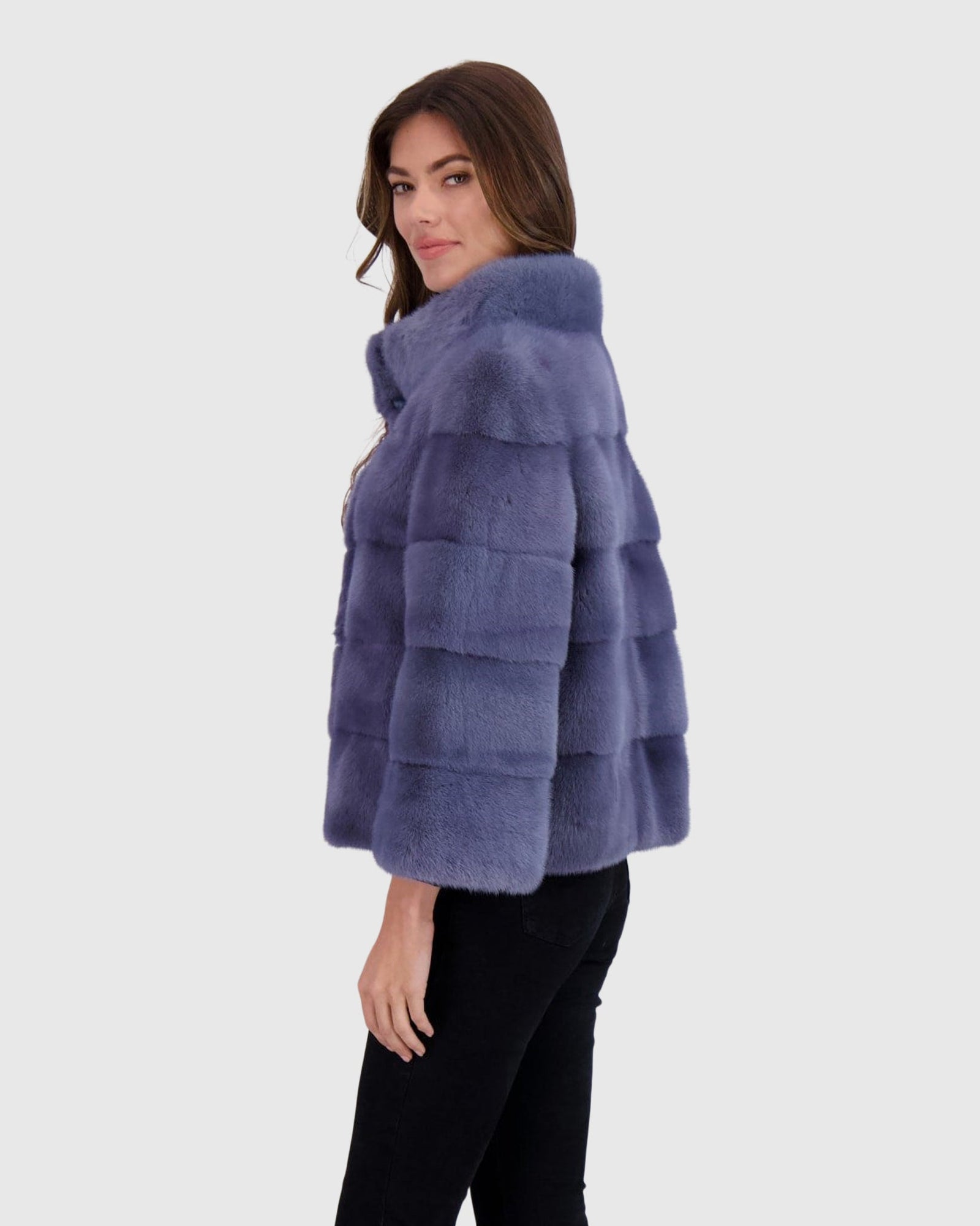 Reversible Mink Jacket | Lapis