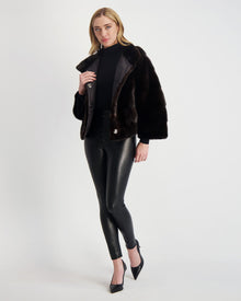 Reversible Mink Jacket | Mahogany