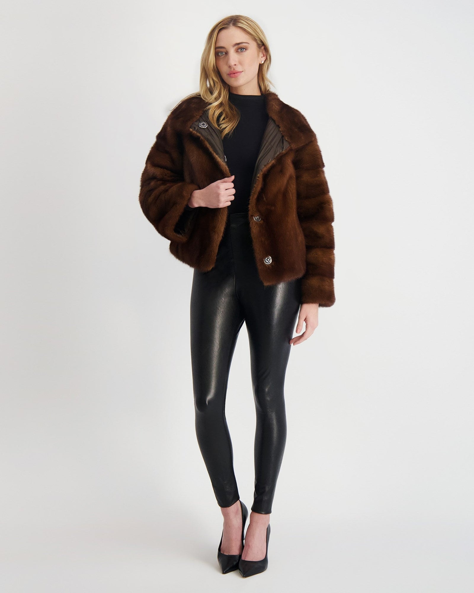 Reversible Mink Jacket | Scanbrown (V2)
