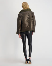 Reversible Mink Jacket | Khaki (V2)