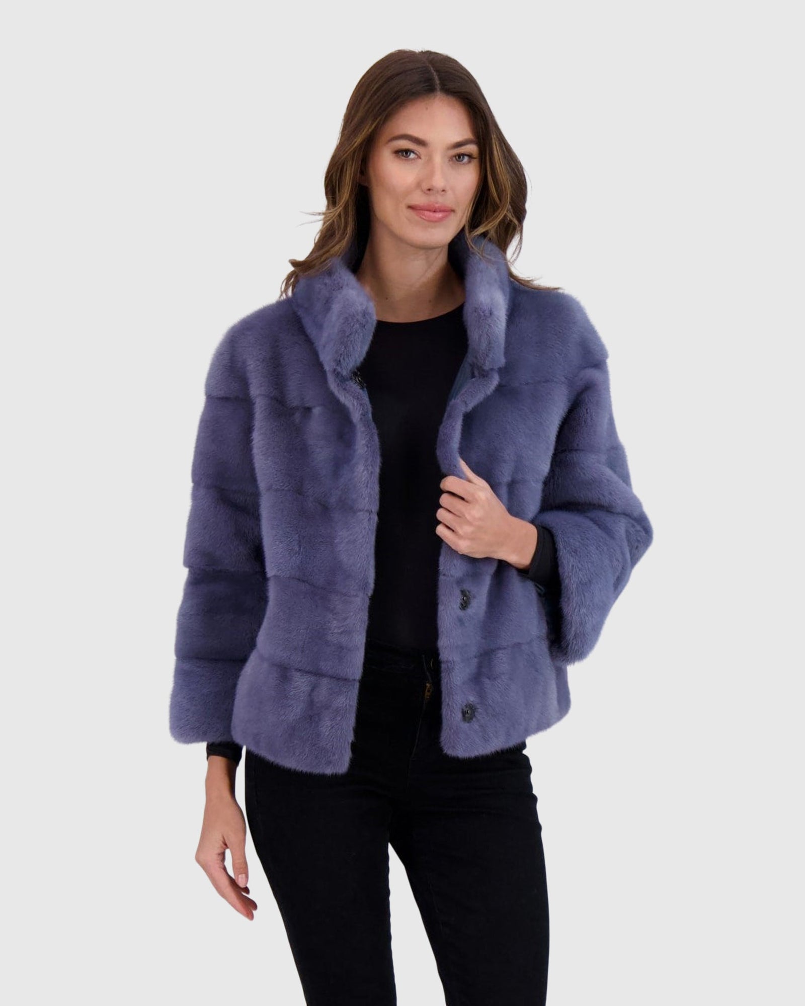 Reversible Mink Jacket | Lapis
