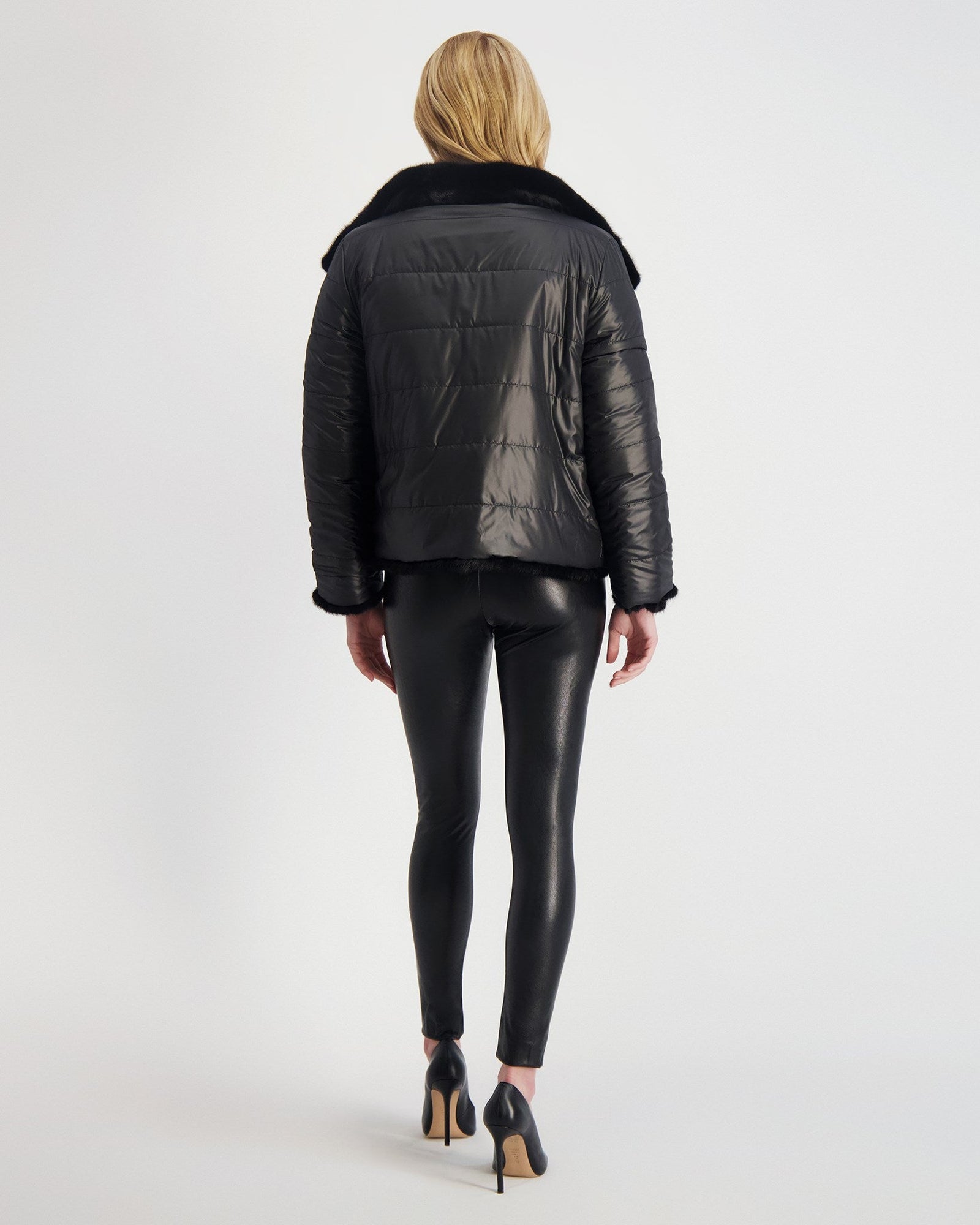 Reversible Mink Jacket | Black (V2)