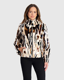 Reversible Mink Sections Jacket | Multi