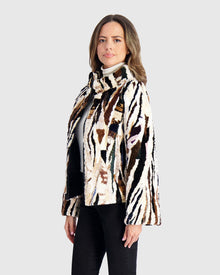 Reversible Mink Sections Jacket | Multi