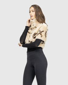 Reversible Select Shearling Lamb Bolero With Cropped Sleeves | Palomino/Xo Lprd