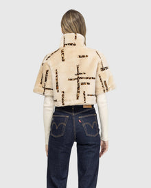Reversible Select Shearling Lamb Bolero With Cropped Sleeves | Palomino/Lprd Intarsia