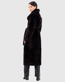 Reversible Select Shearling Lamb Coat | Black/Brown Lprd/Black