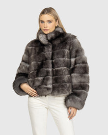 Reversible Select Shearling Lamb Jacket | Chocolate Tipped